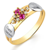 Anel de formatura em ouro 18k - Sofia - Volpi Joias